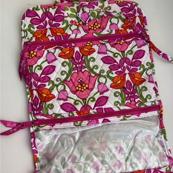 Vera Bradley Floral Pink and Green Women's Cosmetics Case - Picture 3 of 6